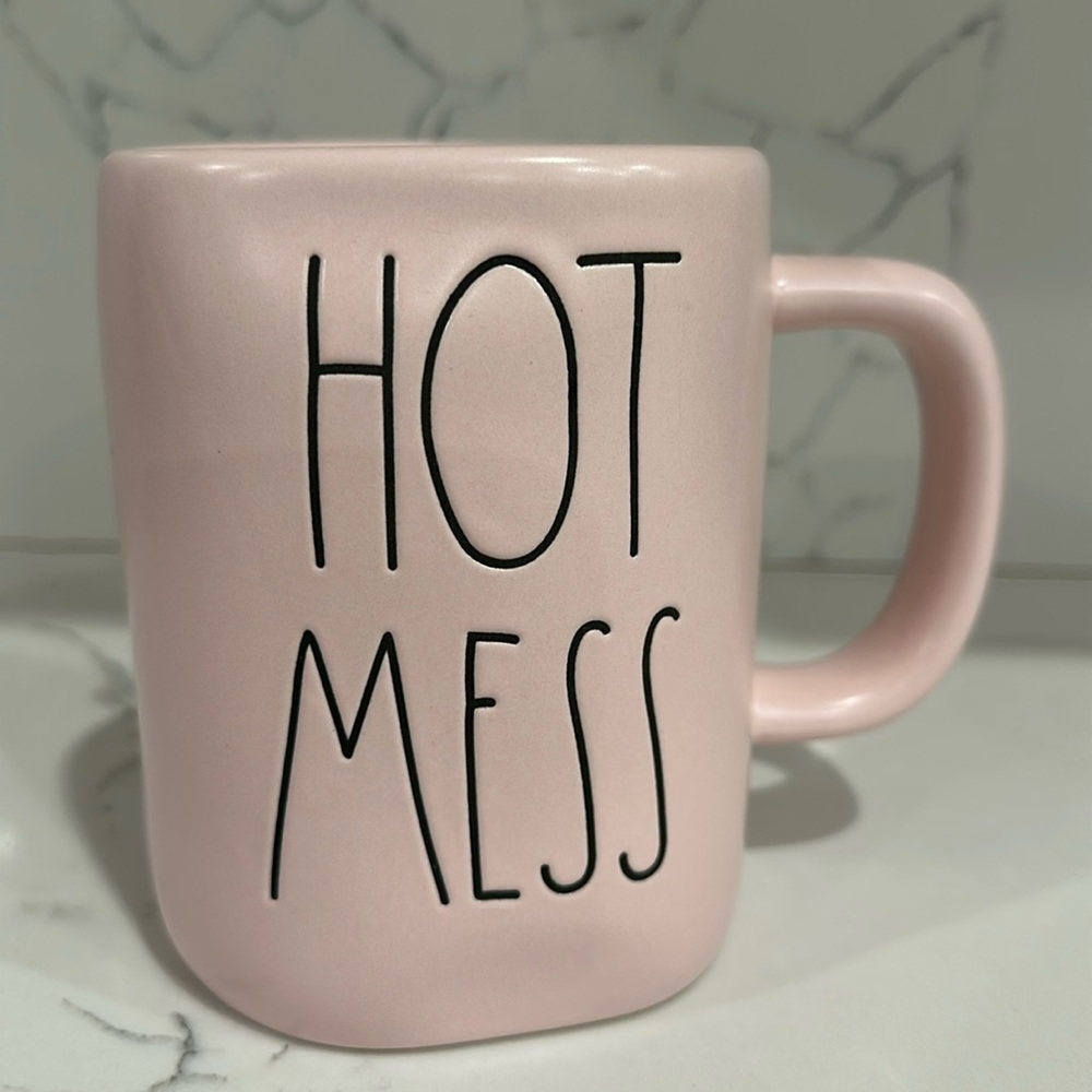 Rae Dunn pink coffee mug